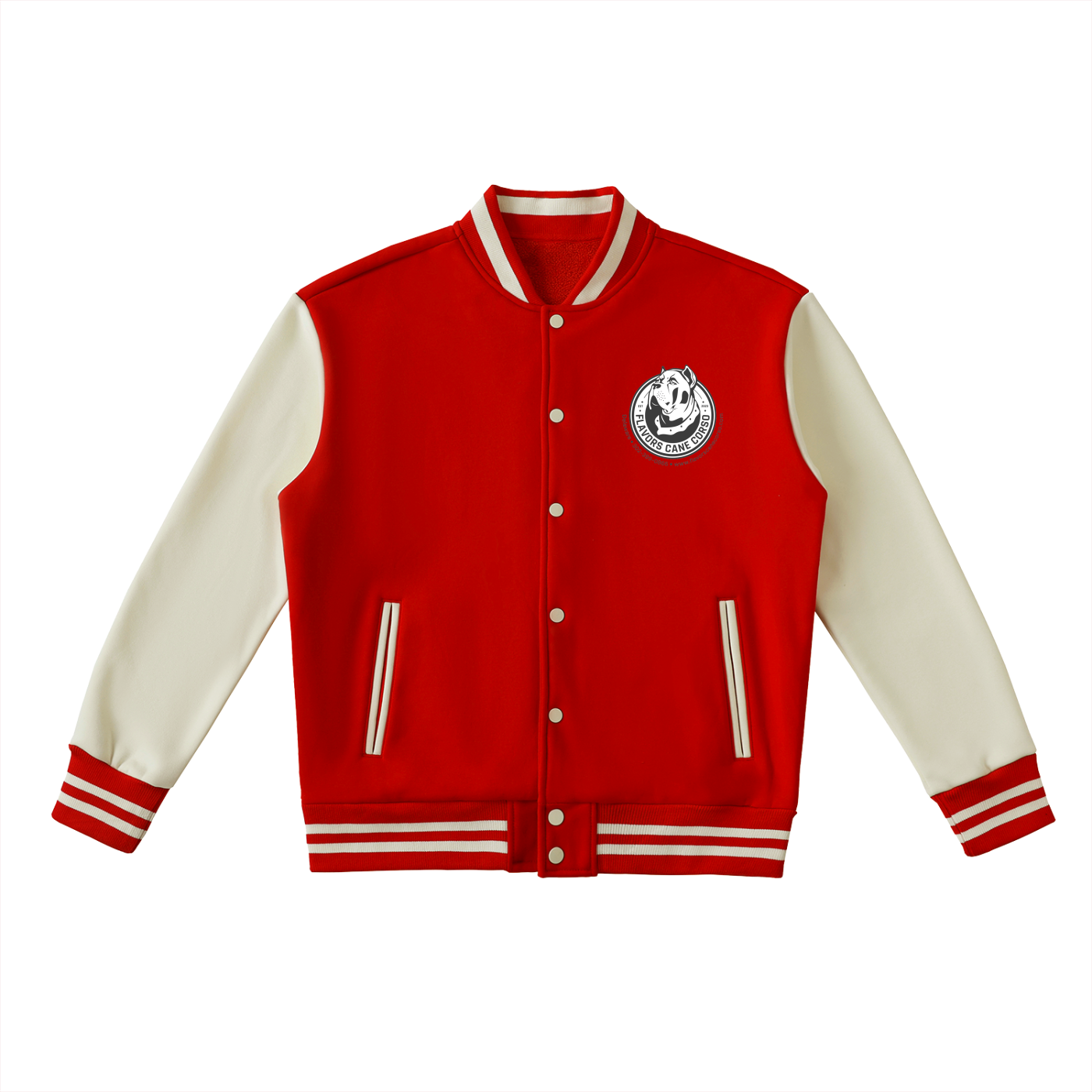 Two-Tone Fleeced Varsity Jacket