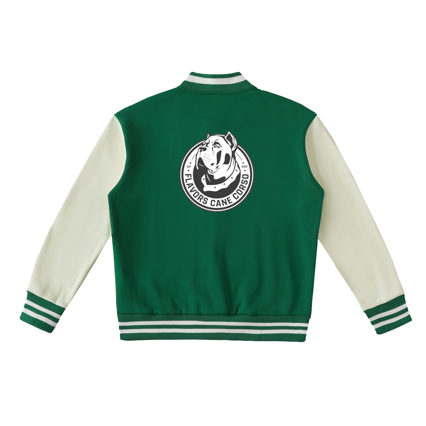 Two-Tone Fleeced Varsity Jacket