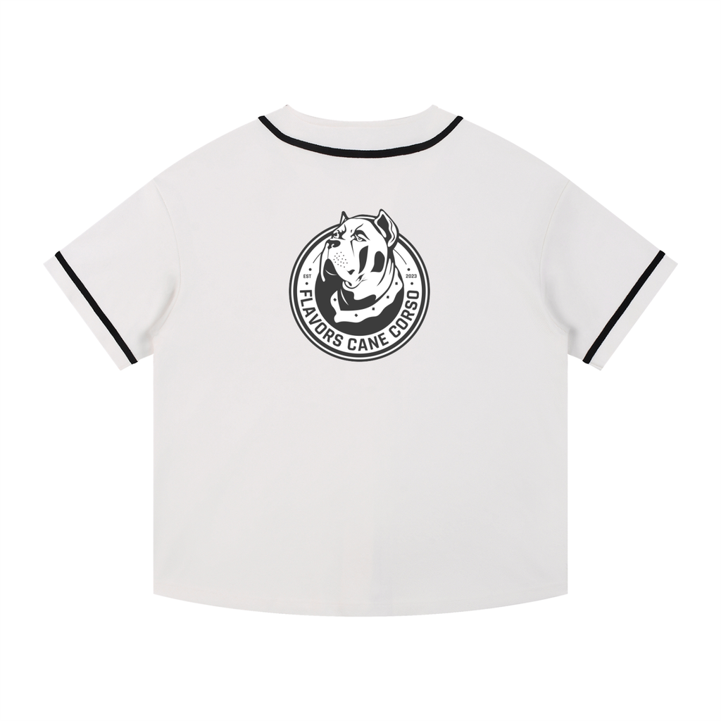 Contrast Piped Button-Up Jersey