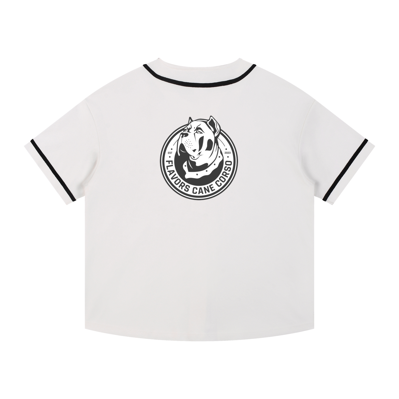 Contrast Piped Button-Up Jersey