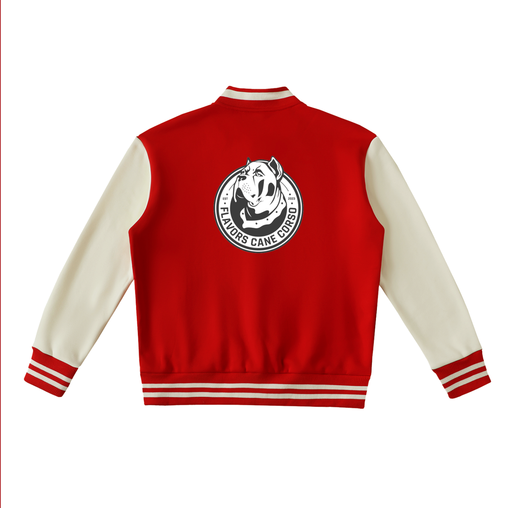 Two-Tone Fleeced Varsity Jacket
