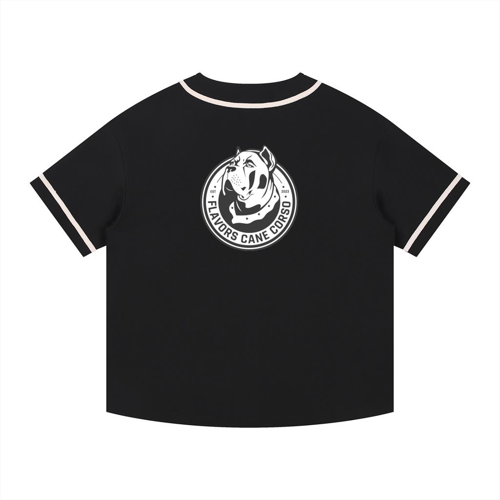 Contrast Piped Button-Up Jersey