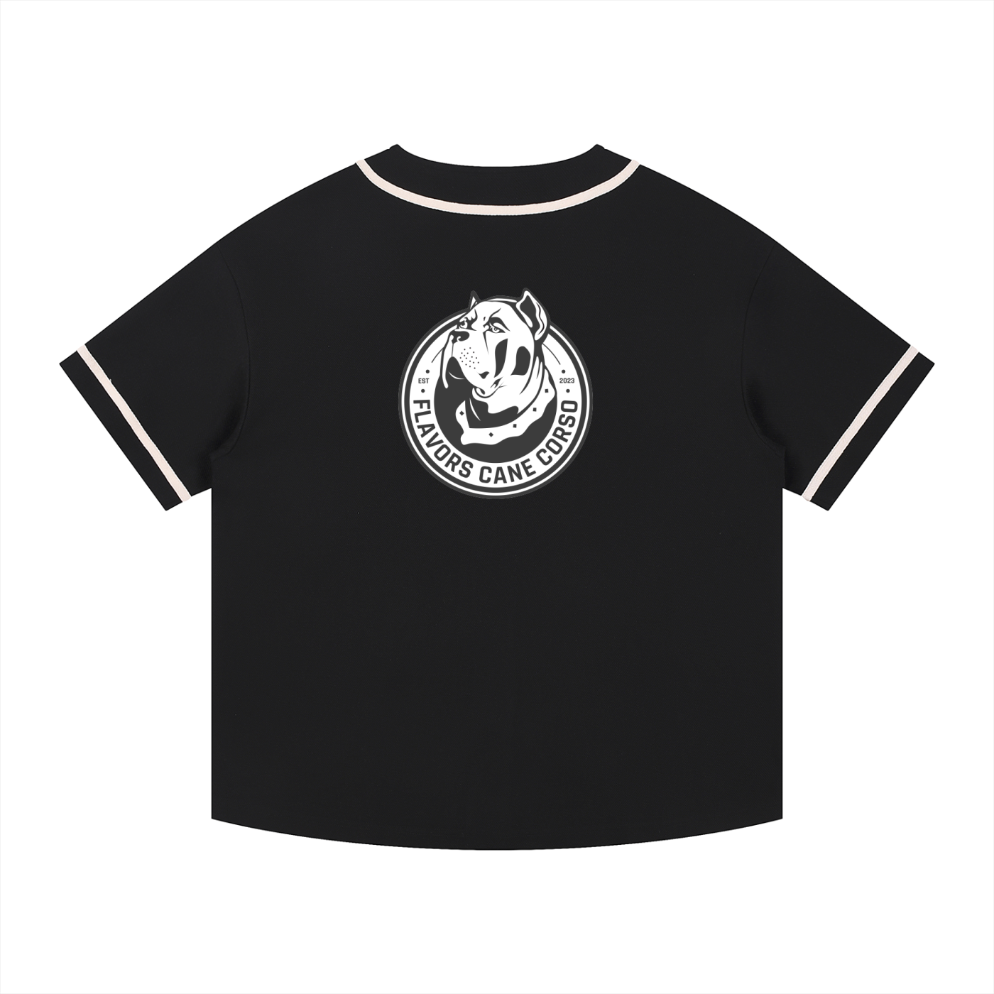 Contrast Piped Button-Up Jersey