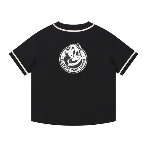 Contrast Piped Button-Up Jersey