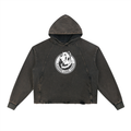 Vintage Washed Frayed-Hem Hoodie