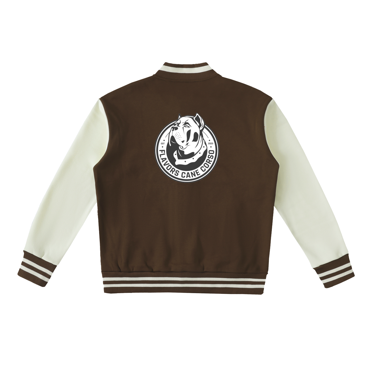 Two-Tone Fleeced Varsity Jacket