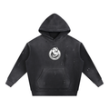 Vintage Washed Frayed Fleece Hoodie