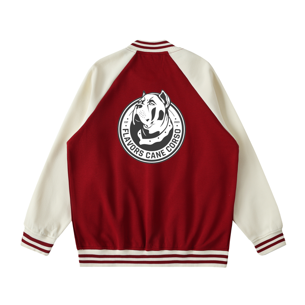 Two Tone Raglan Sleeve Varsity Jacket