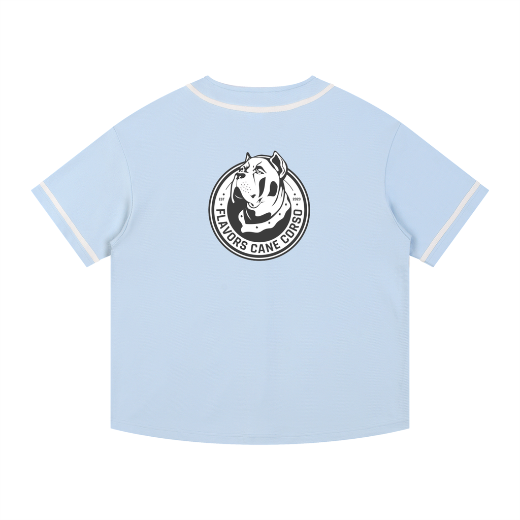 Contrast Piped Button-Up Jersey