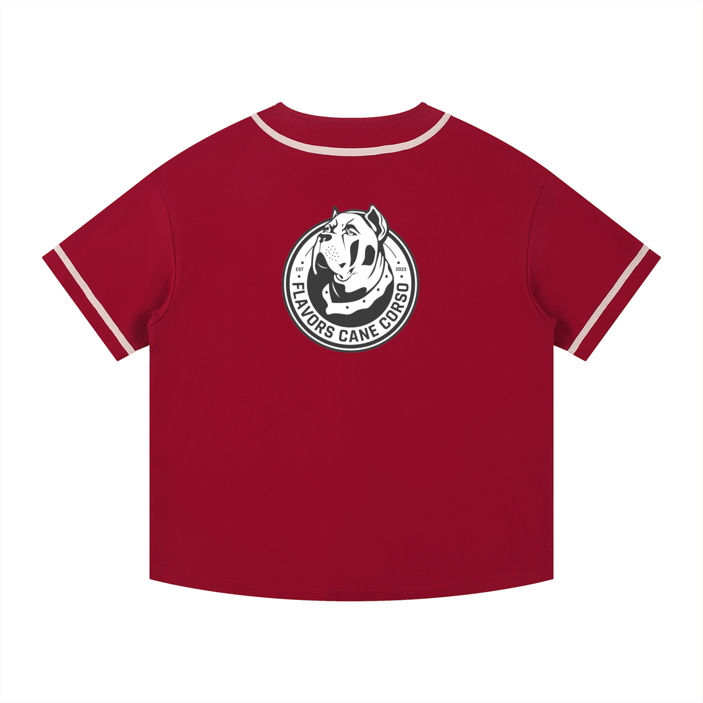 Contrast Piped Button-Up Jersey