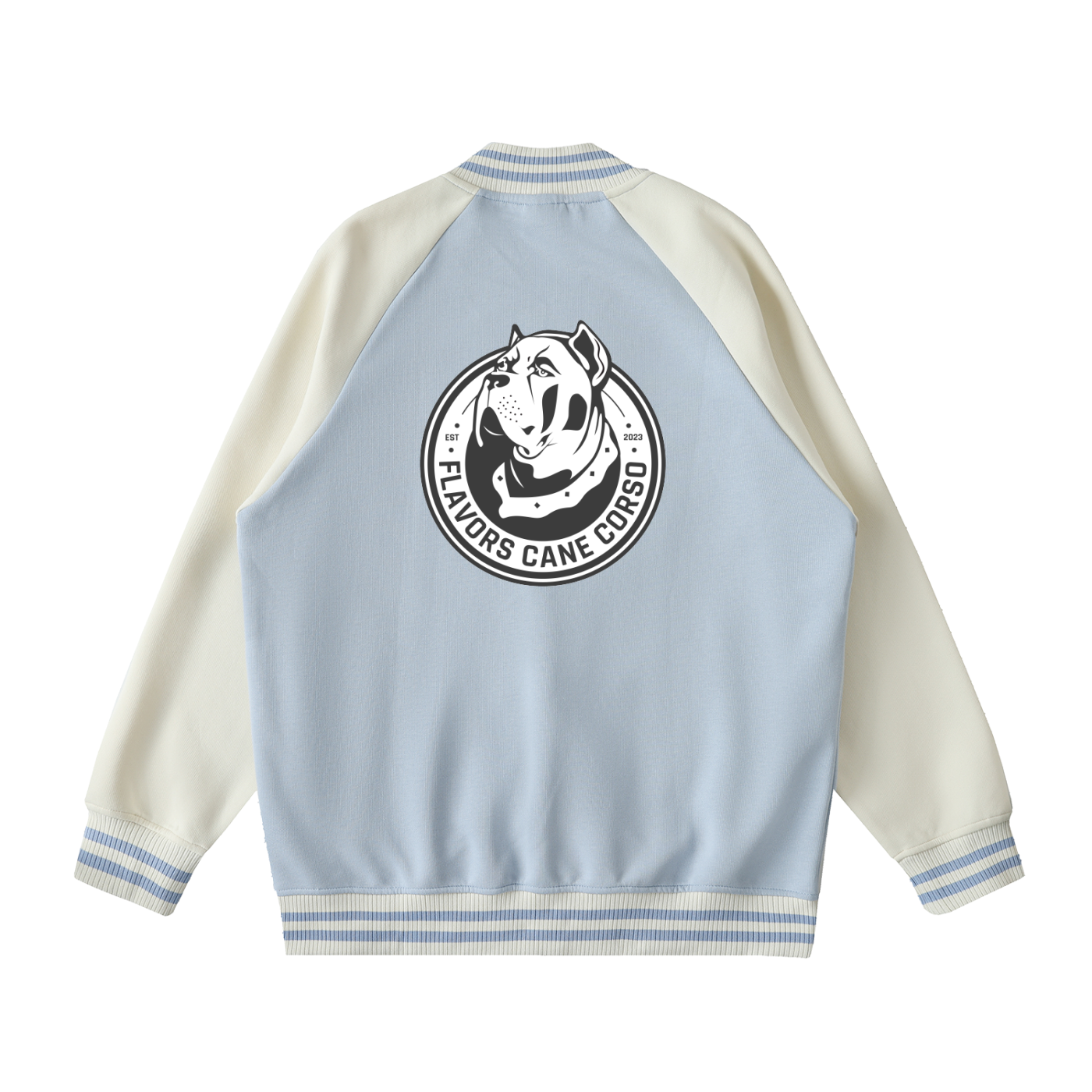Two Tone Raglan Sleeve Varsity Jacket