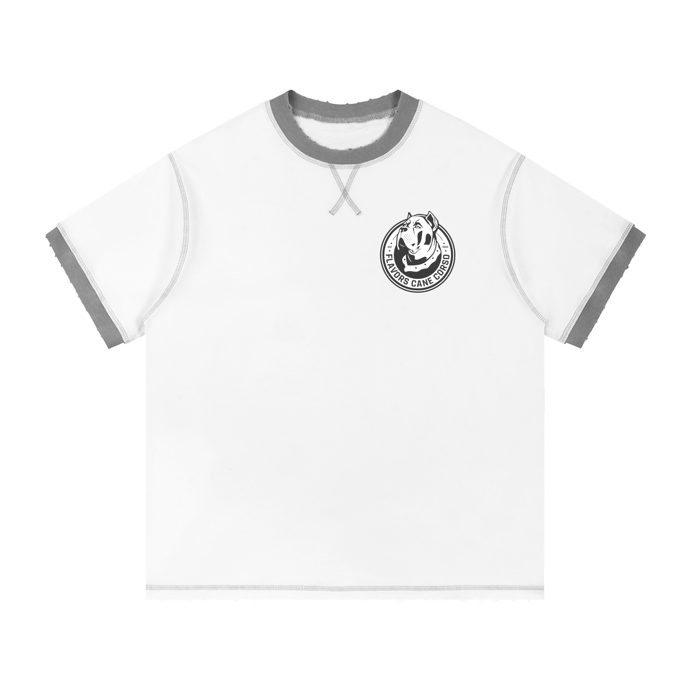 Contrast-Stitched Cotton T-Shirt