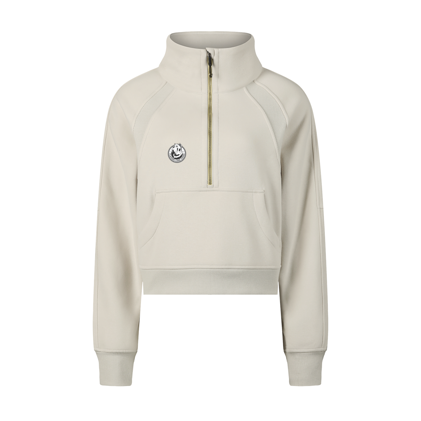 Cropped Half-Zip Sweatshirt