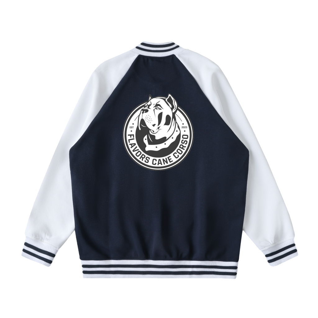 Two Tone Raglan Sleeve Varsity Jacket