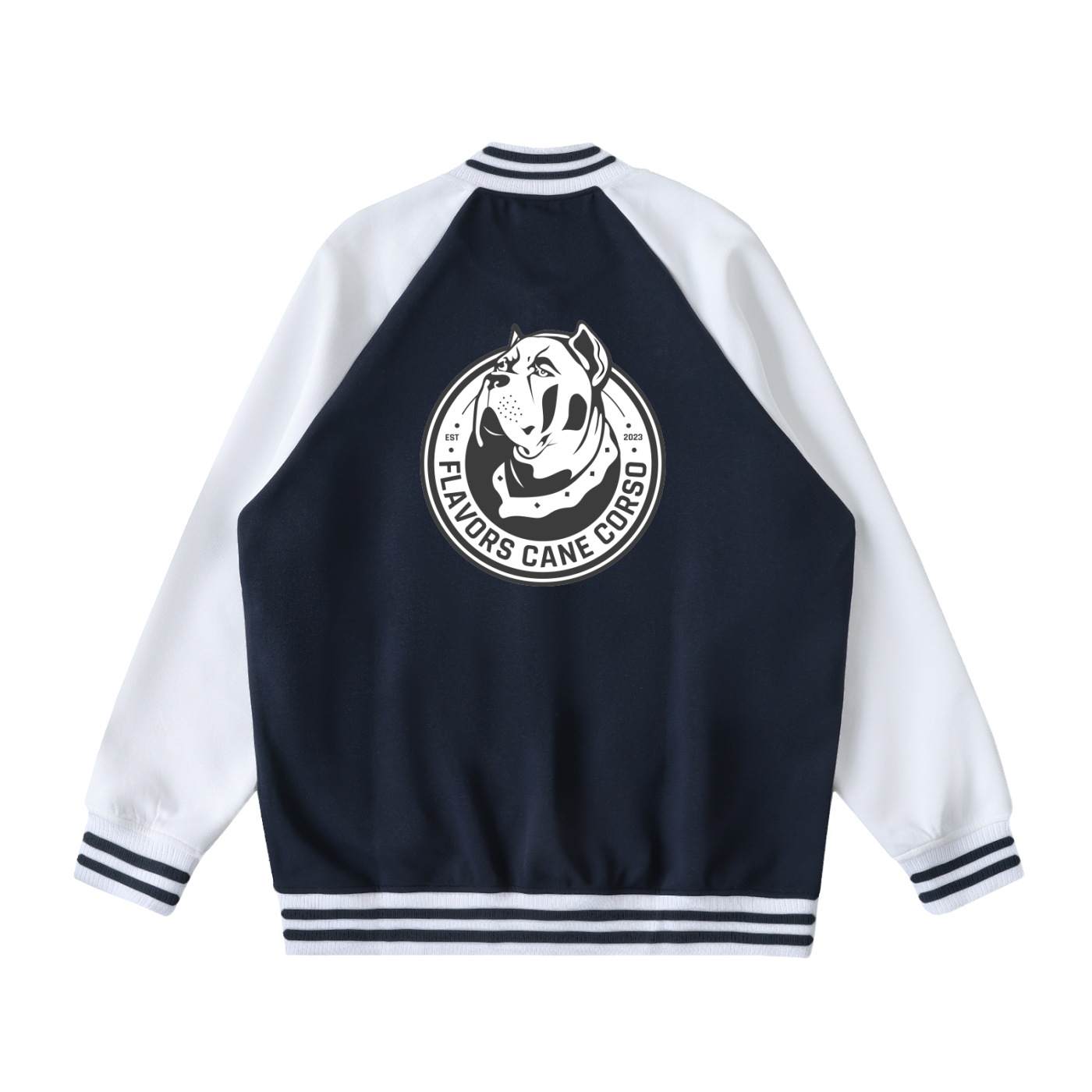 Two Tone Raglan Sleeve Varsity Jacket